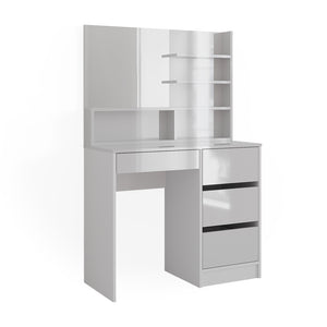 Vicco Tavolo da toeletta Bianco 90 cm con specchio