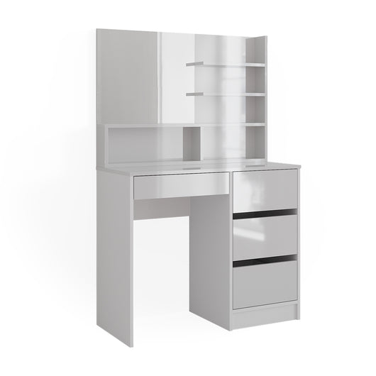 Vicco Tavolo da toeletta Bianco 90 cm con specchio