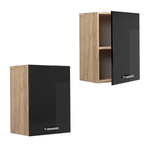 Vicco Pensile da cucina Nero lucido 45 cm