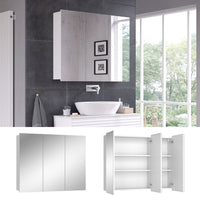 Vicco Specchio contenitore bagno Bianco 100 x 79.8 cm con 3 porte