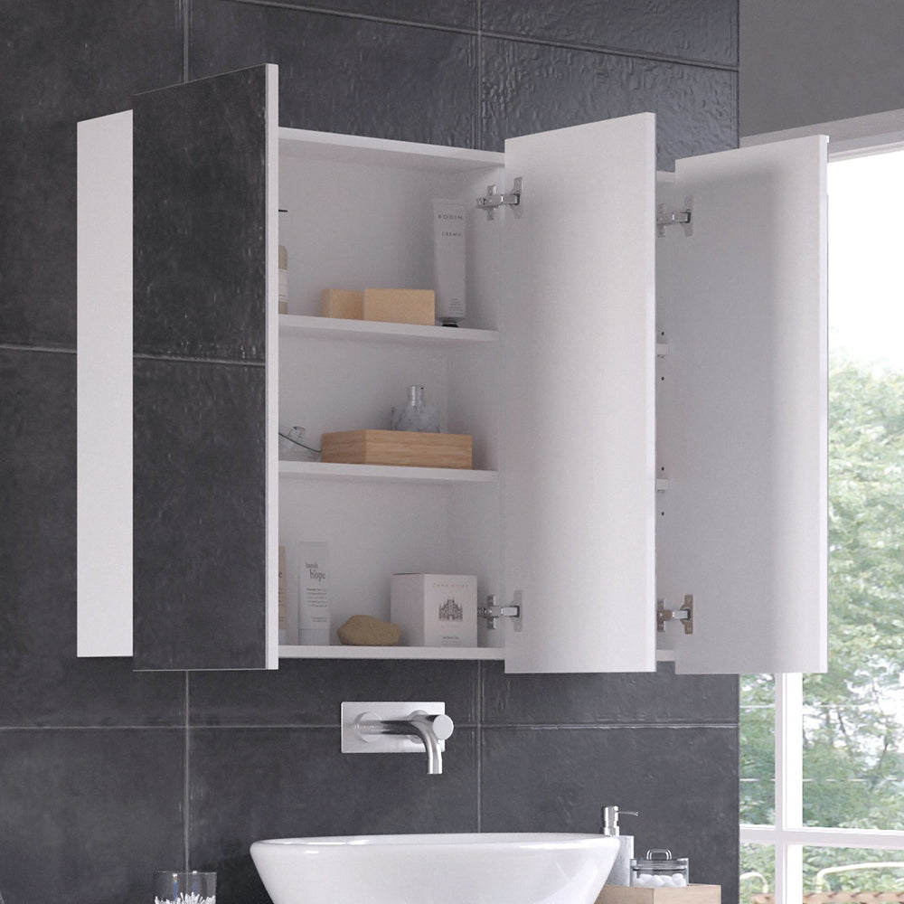 Vicco Specchio contenitore bagno Bianco 100 x 79.8 cm con 3 porte