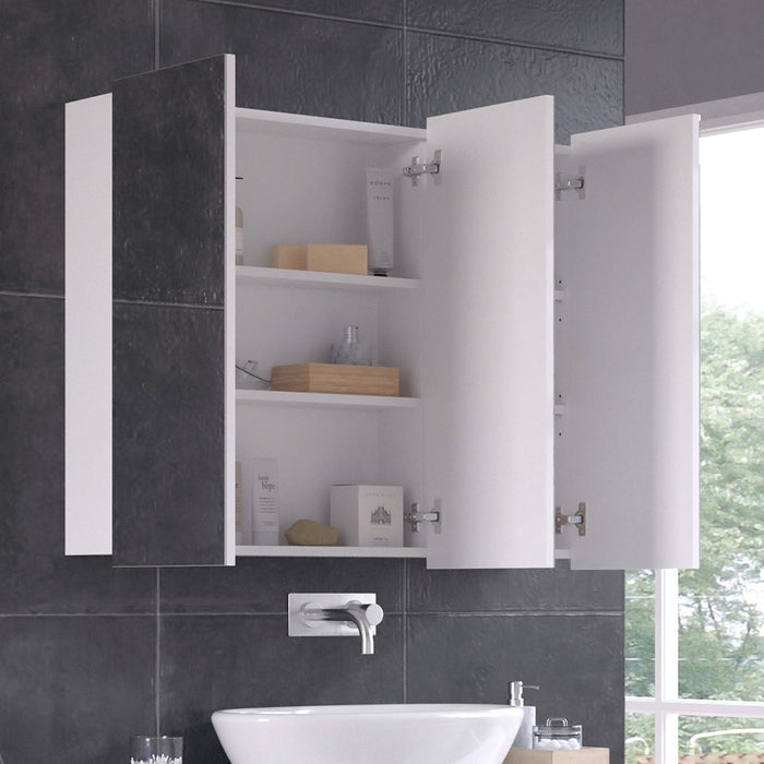 Vicco Specchio contenitore bagno Bianco 100 x 79.8 cm con 3 porte