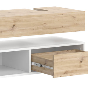 Vicco Mobile sottolavabo per bagno Bianco 100 x 15 cm con cassetto