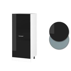 Vicco Dispensa universale Nero lucido 60 cm con ripiani aperti e anta