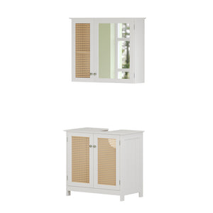 Vicco Set di mobili da bagno Bianco 2 parti