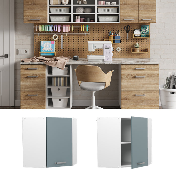 Vicco Pensile universale Grigio-blu 57 cm Pensile ad angolo con anta