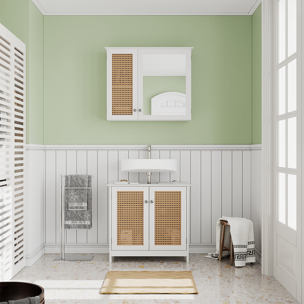 Vicco Set di mobili da bagno Bianco 2 parti