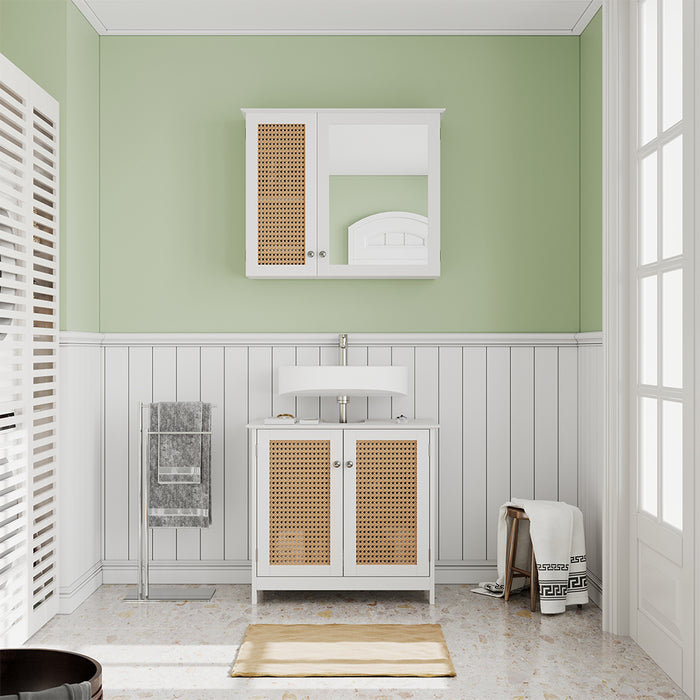 Vicco Set di mobili da bagno Bianco 2 parti