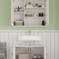 Vicco Set di mobili da bagno Bianco 2 parti