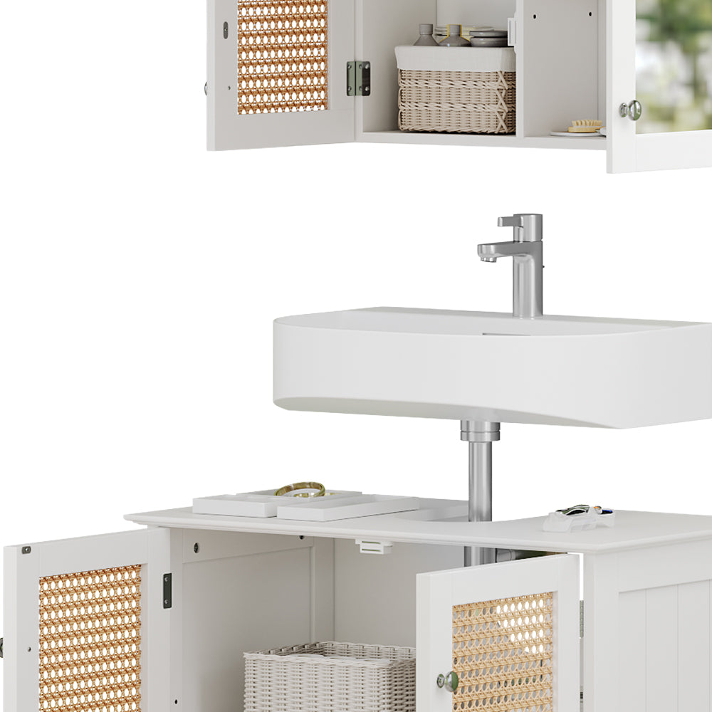 Vicco Set di mobili da bagno Bianco 2 parti