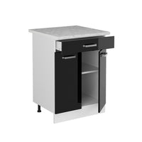 Vicco Base universale Nero lucido 60 cm con cassetti