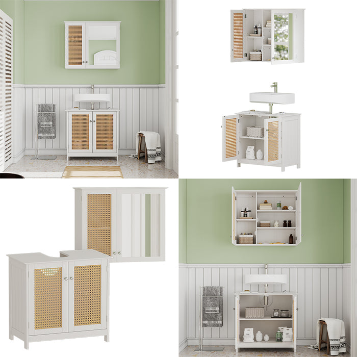 Vicco Set di mobili da bagno Bianco 2 parti