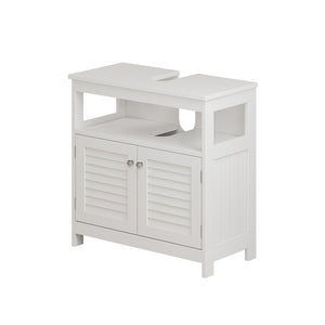 Vicco Mobile sottolavabo per bagno Bianco 60 x 60 cm con 2 ante e vano a giorno