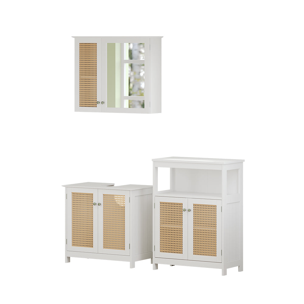 Vicco Set di mobili da bagno Bianco 3 pezzi