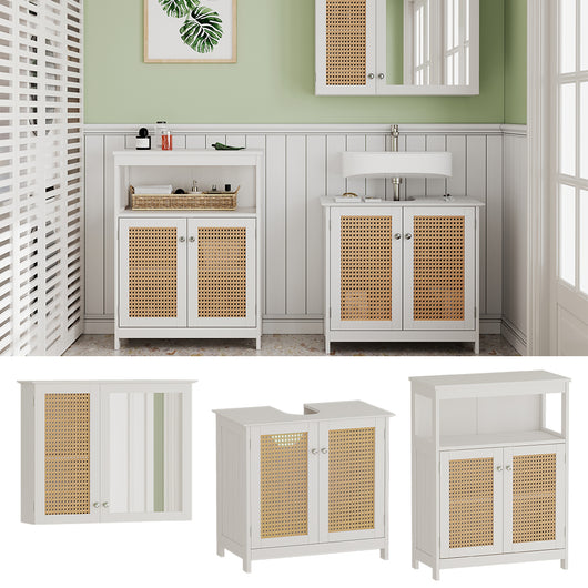 Vicco Set di mobili da bagno Bianco 3 pezzi