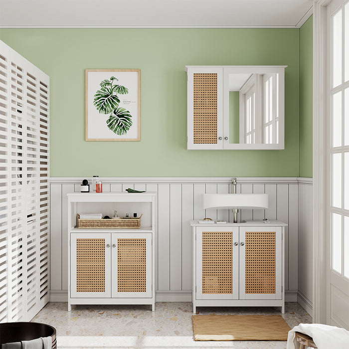 Vicco Set di mobili da bagno Bianco 3 pezzi