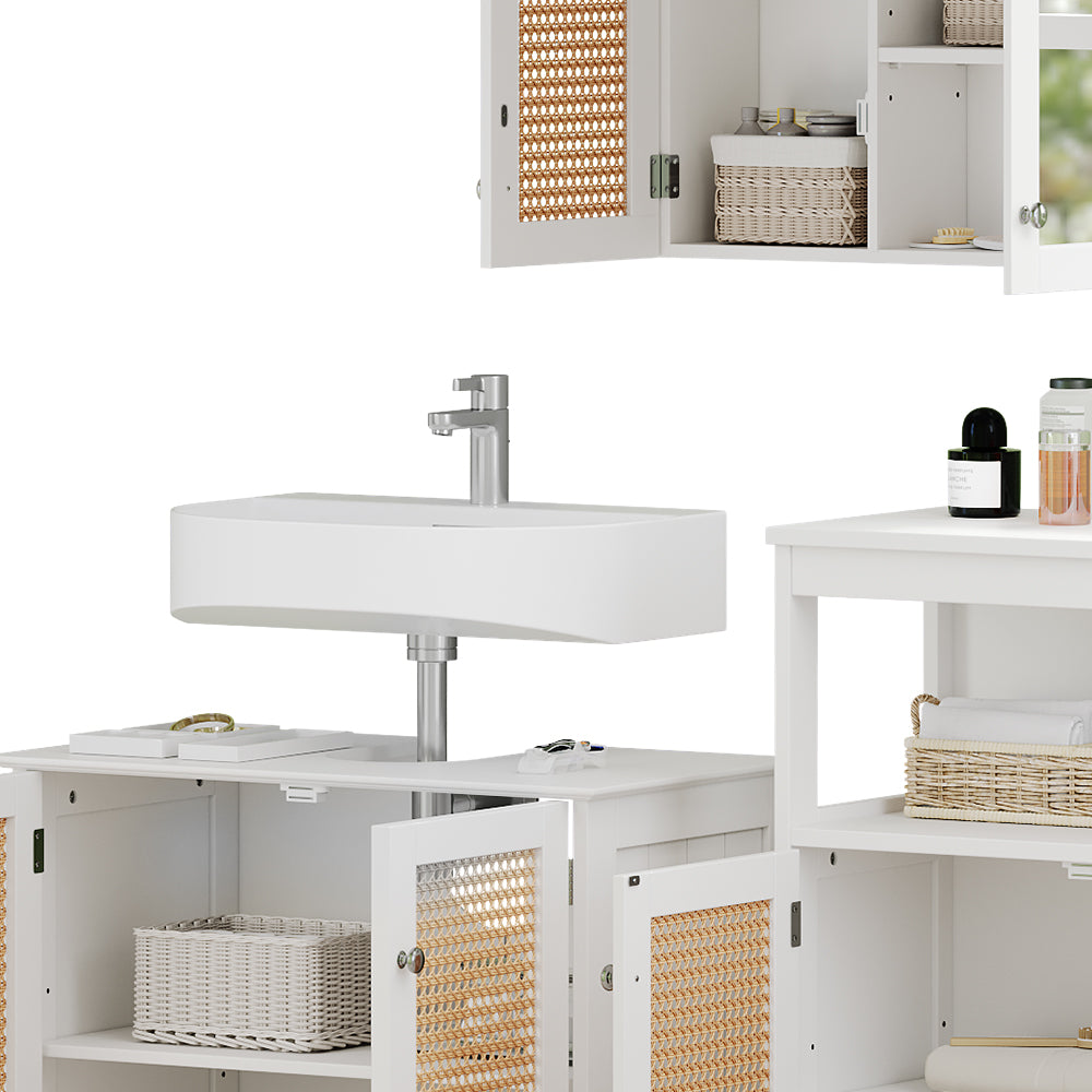 Vicco Set di mobili da bagno Bianco 3 pezzi