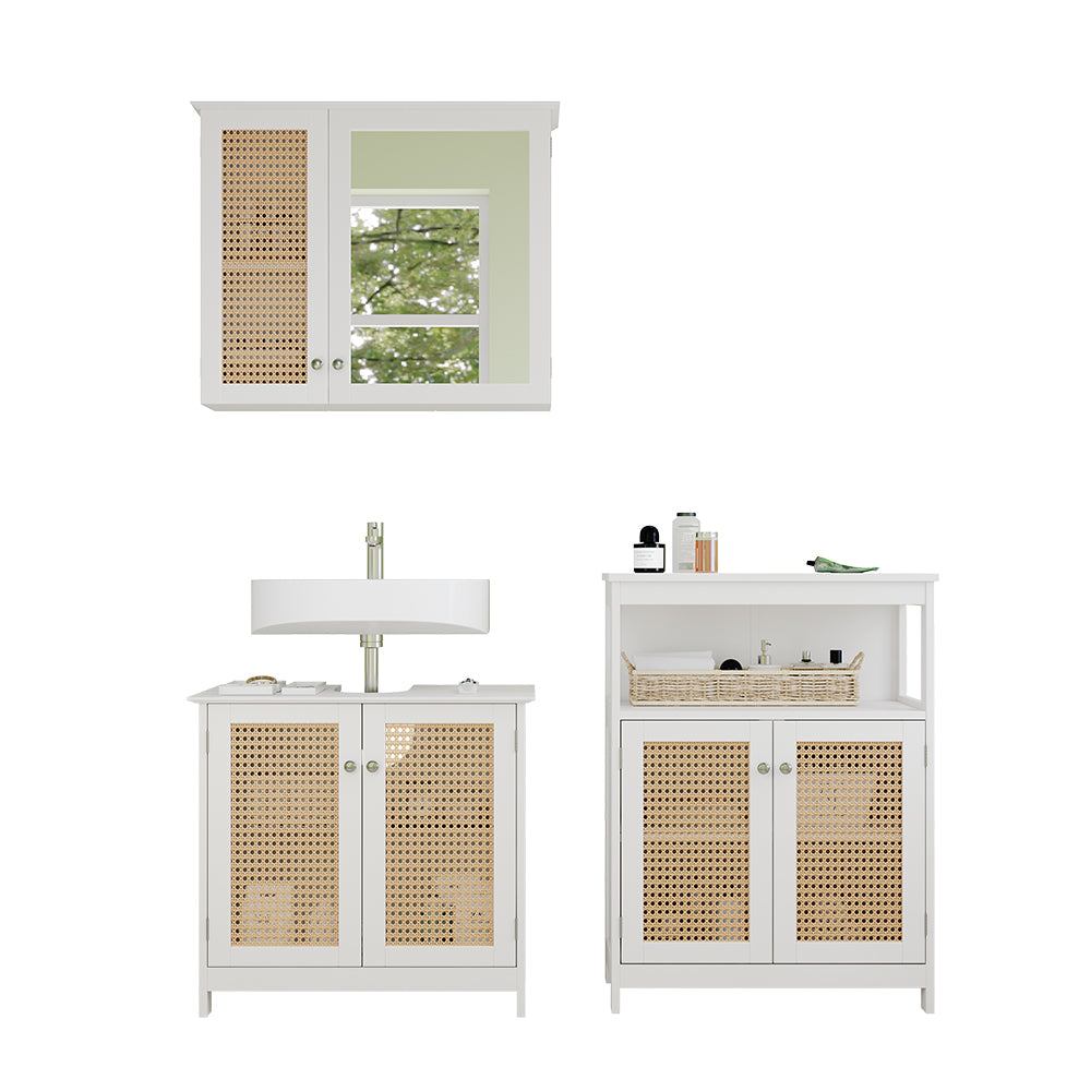 Vicco Set di mobili da bagno Bianco 3 pezzi