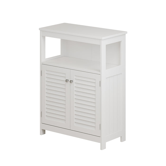 Vicco Mobiletto bagno Bianco 60 x 80 cm con ante e vano a giorno