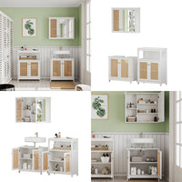 Vicco Set di mobili da bagno Bianco 3 pezzi