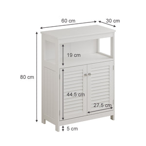 Vicco Mobiletto bagno Bianco 60 x 80 cm con ante e vano a giorno