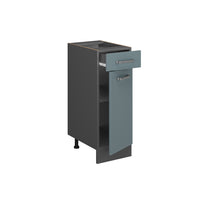 Vicco Mobiletto base per cucina Grigio-blu 30 cm senza piano di lavoro