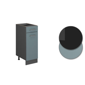 Vicco Mobiletto base per cucina Grigio-blu 30 cm senza piano di lavoro