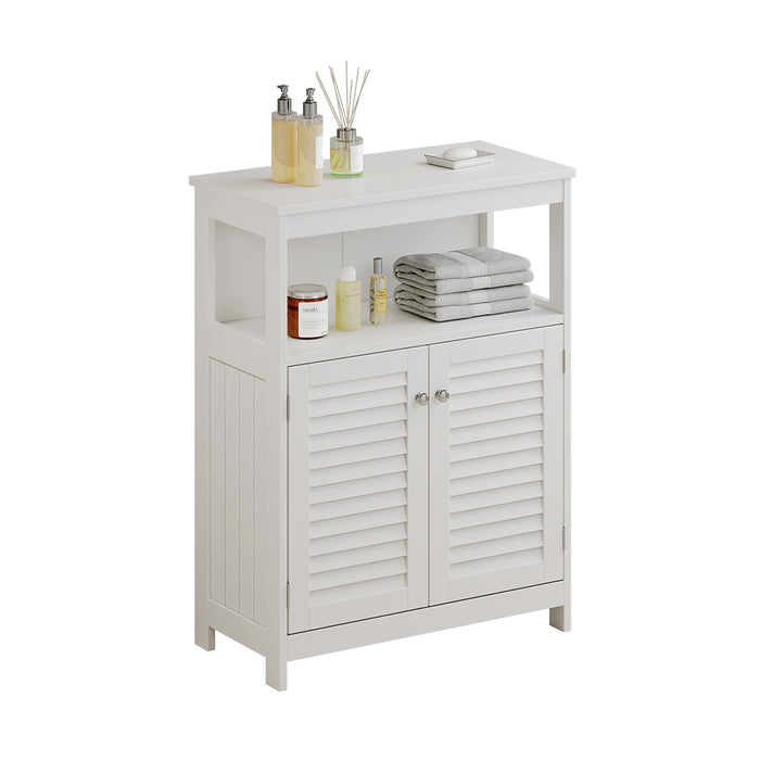 Vicco Mobiletto bagno Bianco 60 x 80 cm con ante e vano a giorno