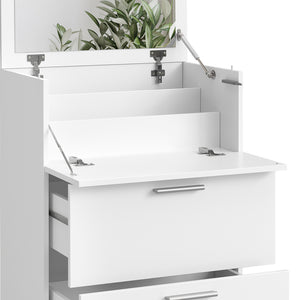 Vicco Tavolo da toeletta Bianco 65.8 cm con 2 cassetti