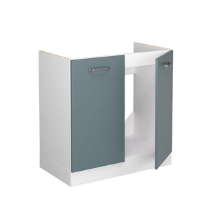 Vicco Base per lavello Grigio-blu 80 cm con ante, senza piano di lavoro