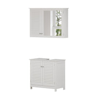 Vicco Set di mobili da bagno Bianco 2 parti