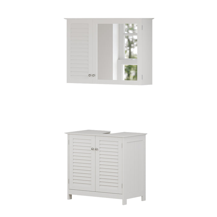 Vicco Set di mobili da bagno Bianco 2 parti