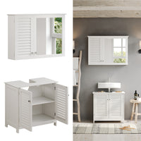 Vicco Set di mobili da bagno Bianco 2 parti