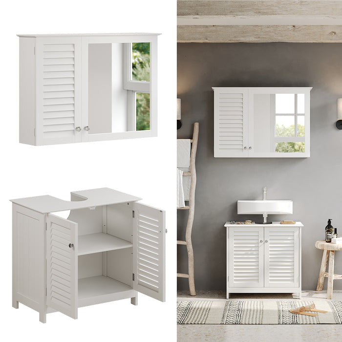 Vicco Set di mobili da bagno Bianco 2 parti