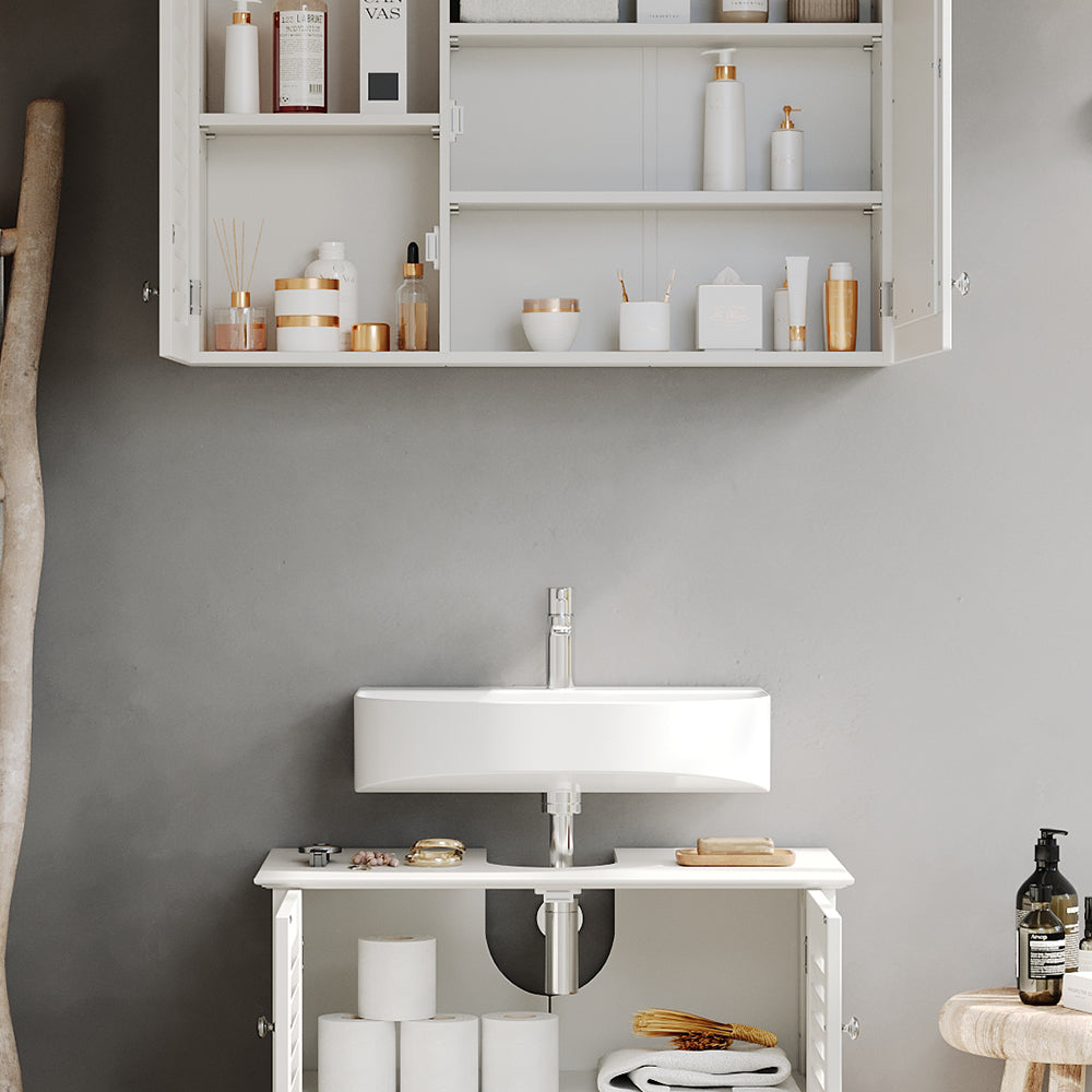 Vicco Set di mobili da bagno Bianco 2 parti