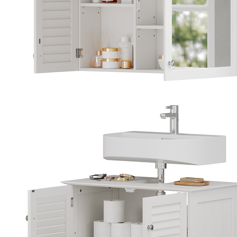 Vicco Set di mobili da bagno Bianco 2 parti