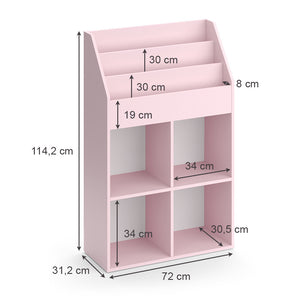 Vicco Libreria bambini rosa 72 x 114.2 cm Senza box pieghevole