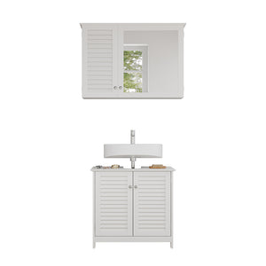 Vicco Set di mobili da bagno Bianco 2 parti