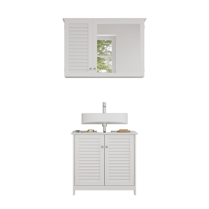 Vicco Set di mobili da bagno Bianco 2 parti