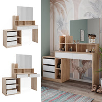 Vicco Tavolo da toeletta Bianco/Sonoma 139.8 cm