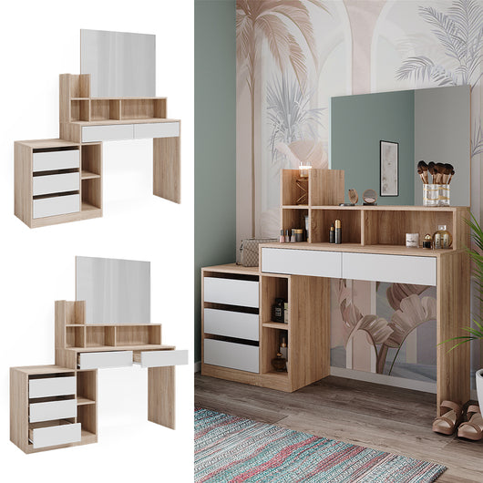 Vicco Tavolo da toeletta Bianco/Sonoma 139.8 cm