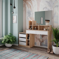 Vicco Tavolo da toeletta Bianco/Sonoma 139.8 cm