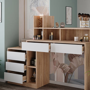 Vicco Tavolo da toeletta Bianco/Sonoma 139.8 cm