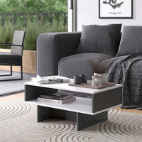 Vicco Tavolino da salotto Bianco/antracite 80 x 46,2 cm con 1 ripiano