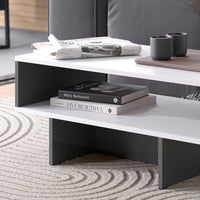 Vicco Tavolino da salotto Bianco/antracite 80 x 46,2 cm con 1 ripiano