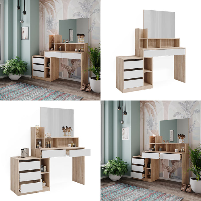 Vicco Tavolo da toeletta Bianco/Sonoma 139.8 cm