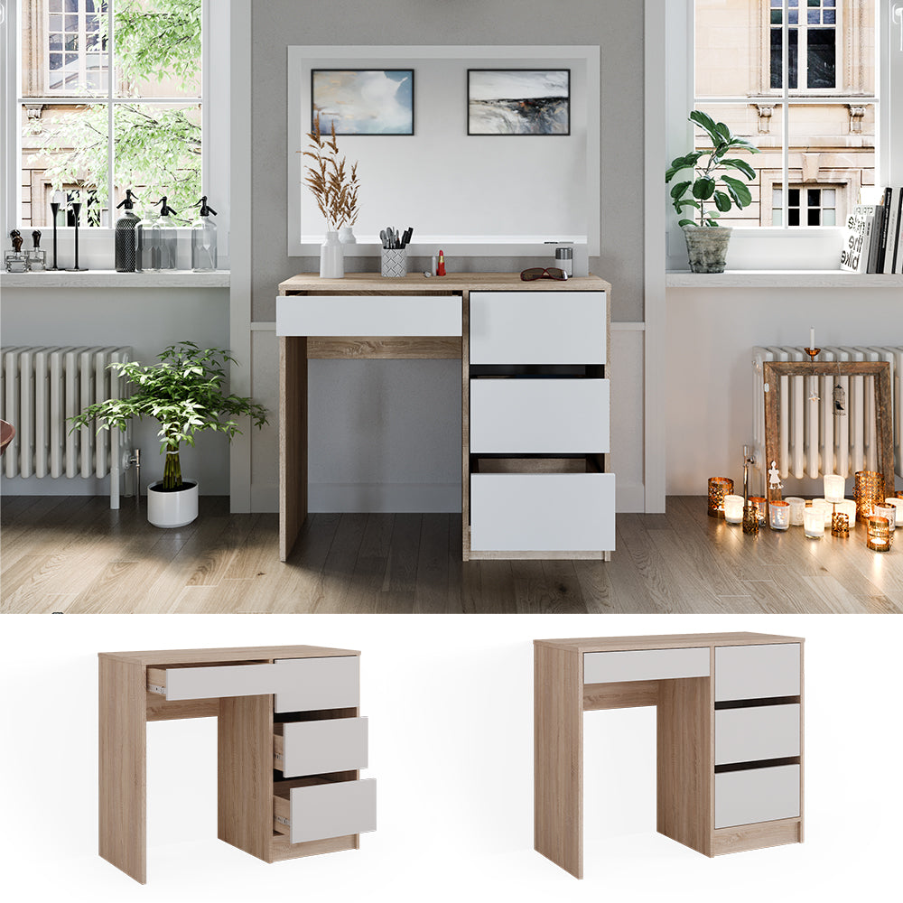 Vicco Tavolo da toeletta Sonoma 40 cm con 4 cassetti