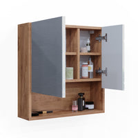 Vicco Specchio contenitore bagno Bianco lucido/oro power oak 54 x 55 cm