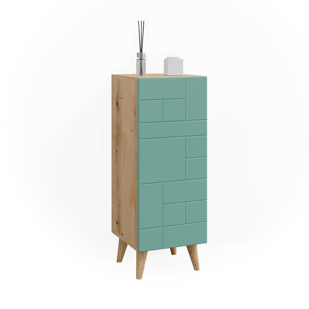 Vicco Mobiletto bagno Verde menta 30.3 x 80.3 cm con porta