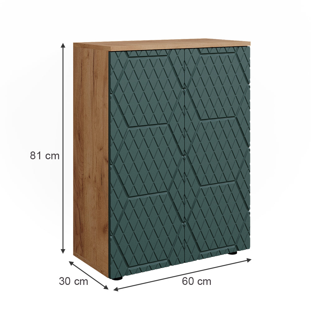 Vicco Mobile midi Goldkraft rovere/verde 60 x 81 cm